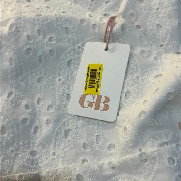 NWT Gianni Bini White Eyelet Wrap Mini Dress - Picture 9 of 9